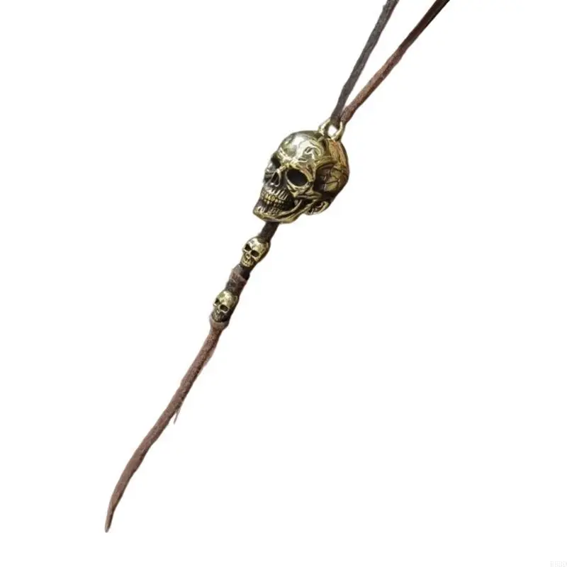 R53D Lucky Skull Motorcycle Bells Hangings For Rear View Mirror Decoration And Safety