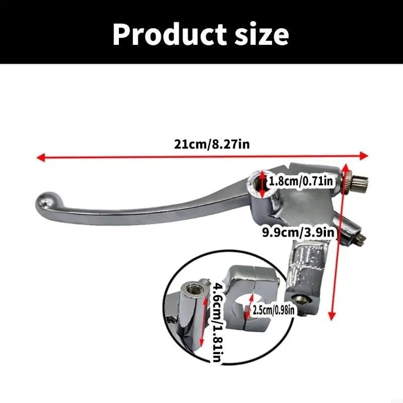 R53D Motorcycle Brake Clutches Lever Anti slip Grip Handle Adjustable Brake Lever Motorcycle Safety Gear Quick Installation