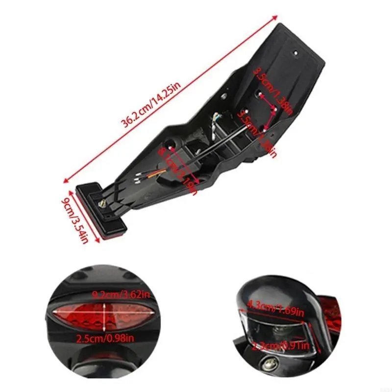 R53D Motorcycle LED Tail Light&Rear Stop Universally Rear Mudguard