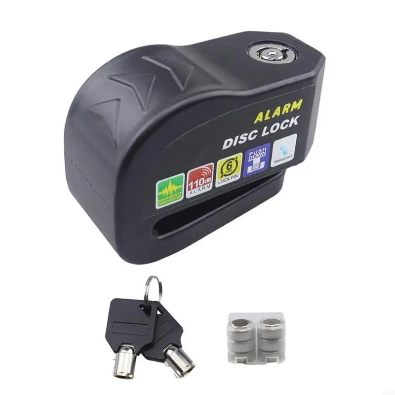 R53D Disc Brake Lock with Alarm Waterproof Brake Lock Motorcycle Wheel Disc Lock