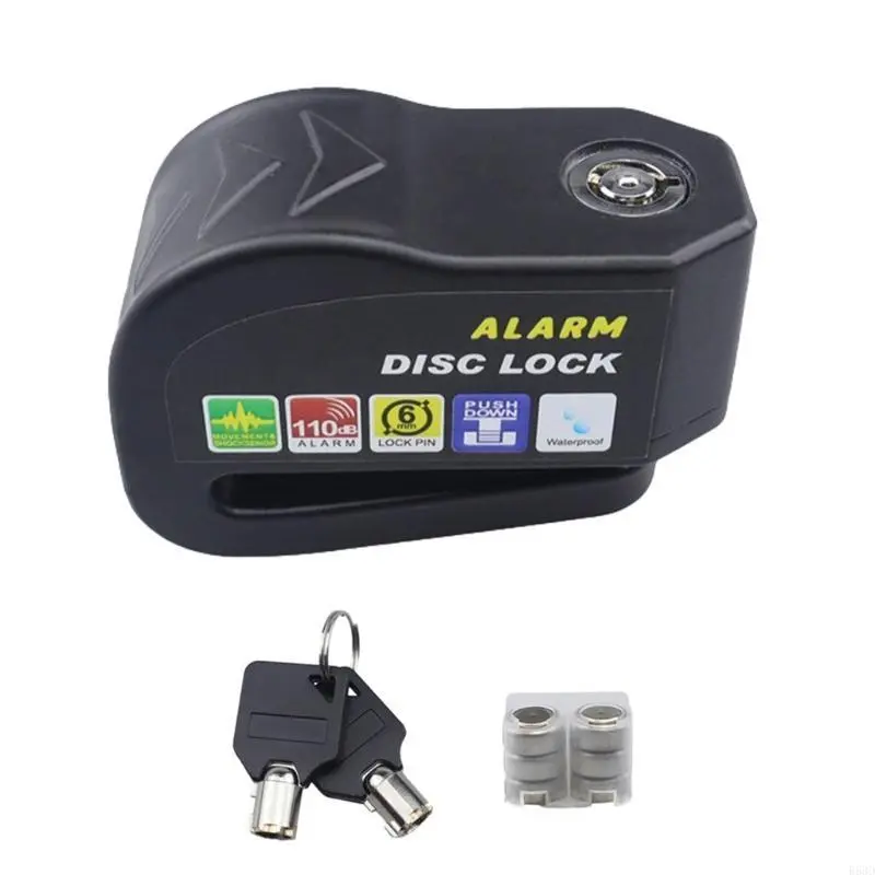 R53D Disc Brake Lock with Alarm Waterproof Brake Lock Motorcycle Wheel Disc Lock