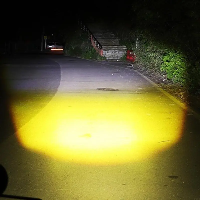 R53D 12V-85V Driving Spot Fog Lights External Dual Colour LED Lens Hi/Low Beam Light