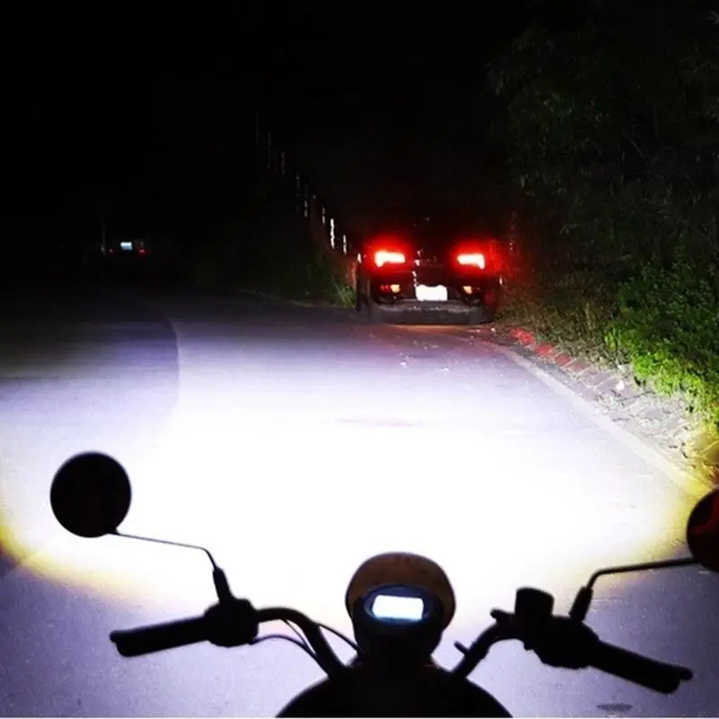 R53D 12V-85V Driving Spot Fog Lights External Dual Colour LED Lens Hi/Low Beam Light