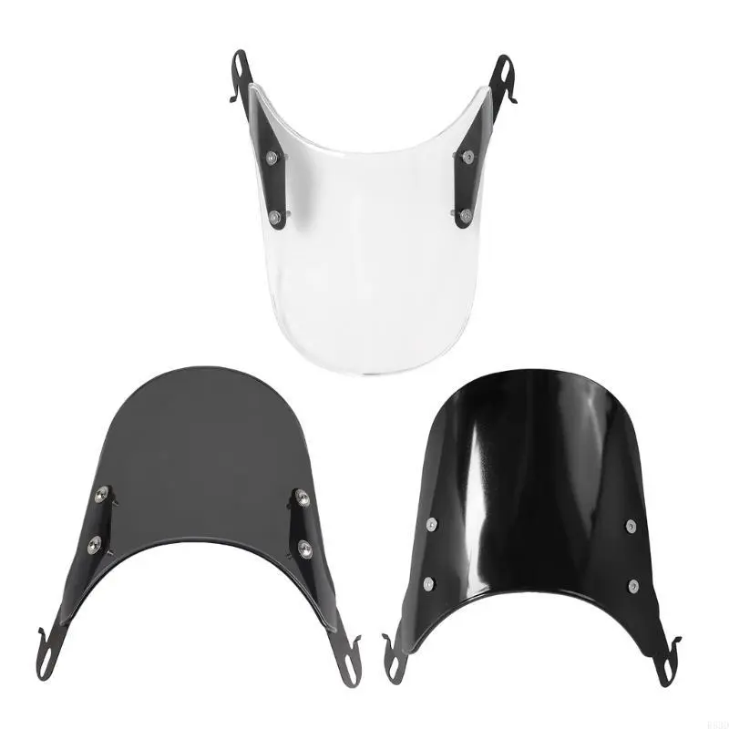 R53D 4''-7'' Headlight Universal Motorcycle Windshield Wind Screen Wind Deflector