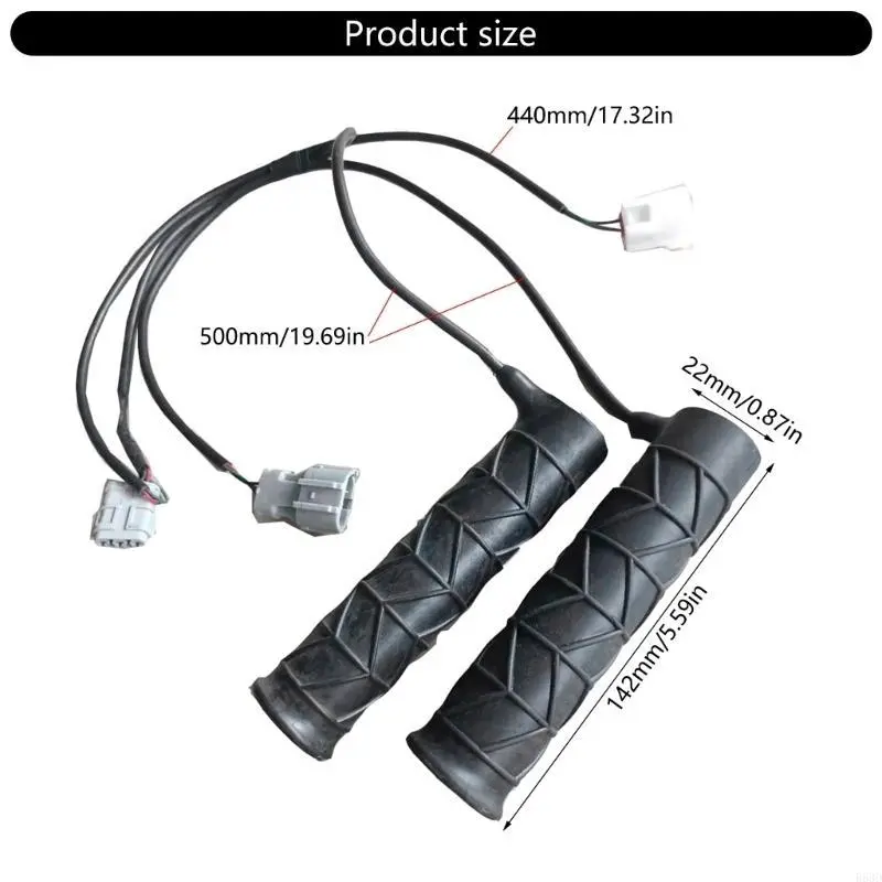 R53D High Performances Heated Grips Handlebar Grips for Adventurous Riders In Winter