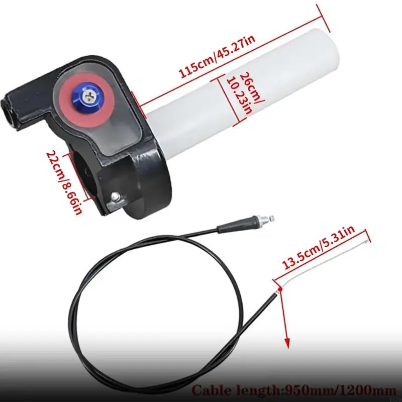 R53D Motorcycle 7/8" 22mm Hand Grip With Throttle Cable Handlebar Grips For Pit Dirt Bike ATV Motocross