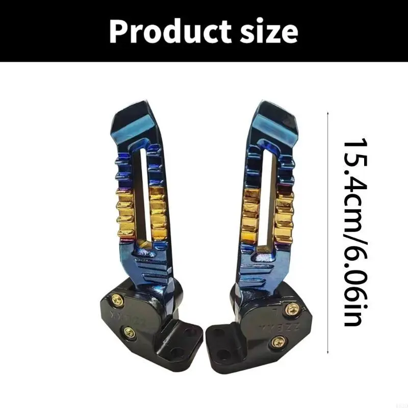 R53D Motorcycle Foot Pegs Aluminum Footrest Pedal for 150cc 125cc Replacement Foot Pedal Motorbike Modification Accessories
