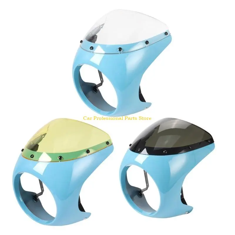R53D Retro Motorcycle Headlight Cover Windshield Fairing Motorcylce Accessories ABS