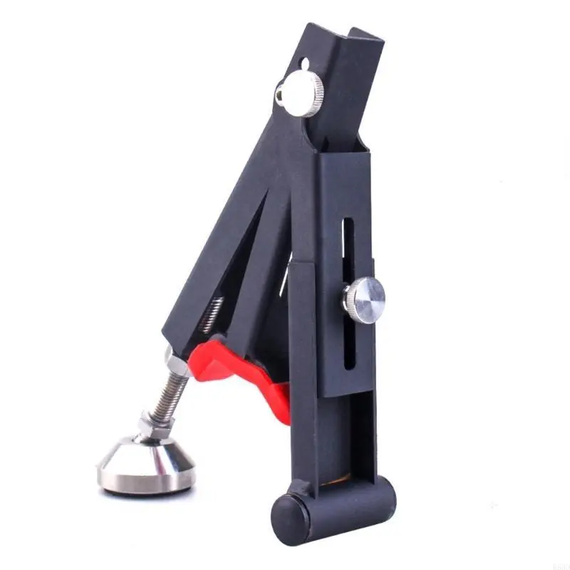 R53D Foldable Motorbike Sided Paddock Tire Stand, High Strength Aluminum Alloy, Secure 4 Point Support Holder for Maintenance