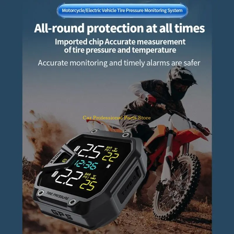 R53D Tire Temperature Alarm TPMS Tire Pressure Monitoring System LCD Digital Display