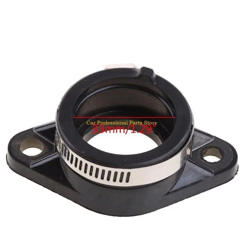 R53D Motorcycle 33mm Carburetor Carb Manifold Joint Boot for Suzuki GN125/GS125 Strong Strength Durability