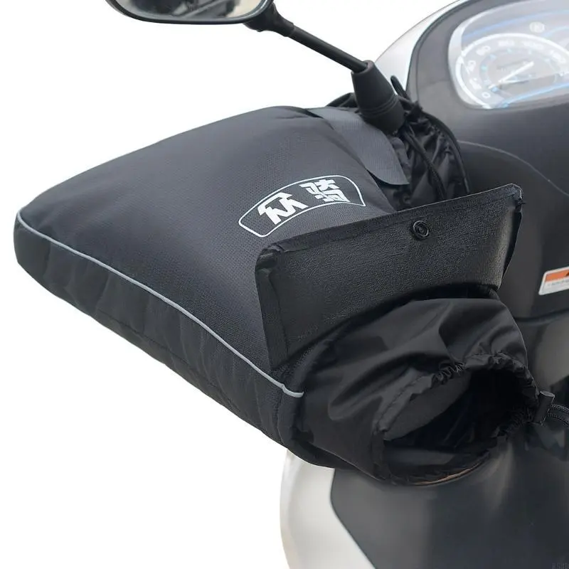 R53D Handlebar Mitten Mitts Winter Thermal Cover Cycling Hand Warm Windproof