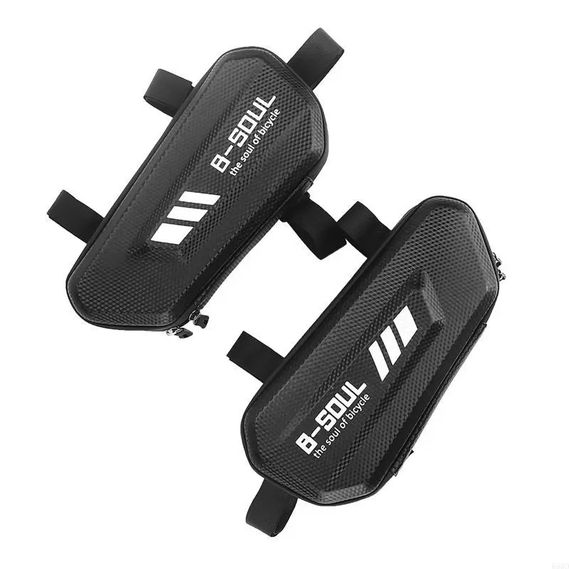 R53D Electric Bike Hanging Bag Motorcycle Frame Hard for Shell Side Bags EVA+PU Black Motorcycle Side Bags Waterproof Bag