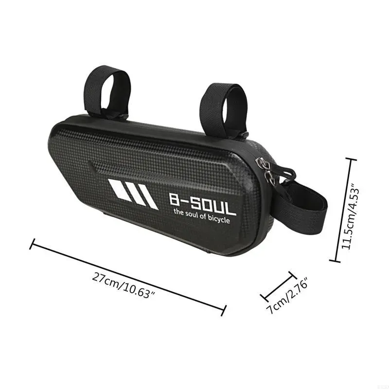 R53D Electric Bike Hanging Bag Motorcycle Frame Hard for Shell Side Bags EVA+PU Black Motorcycle Side Bags Waterproof Bag