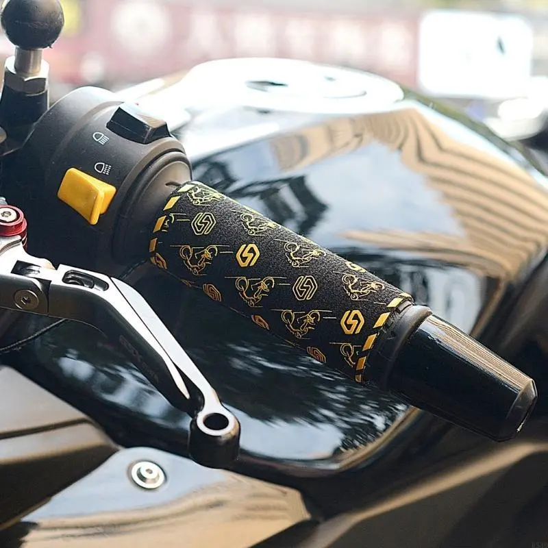 R53D Motorcycles Heated Handles Grips for Snowmobile ATV Motorbike USB DC5V Handlebar Warmer 6 Gear Adjustment Heated Pad
