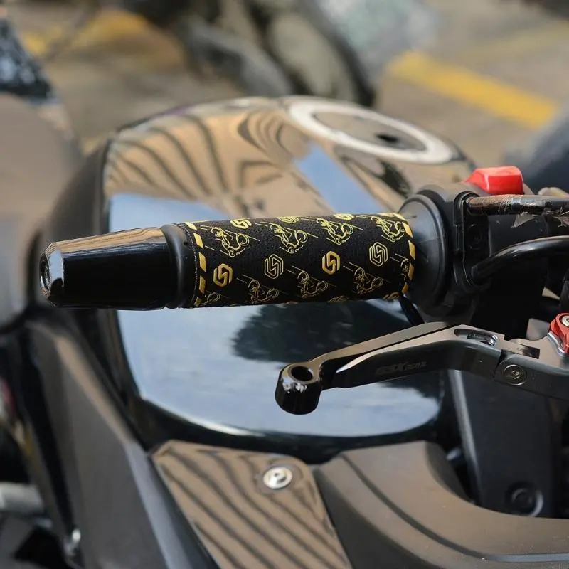 R53D Motorcycles Heated Handles Grips for Snowmobile ATV Motorbike USB DC5V Handlebar Warmer 6 Gear Adjustment Heated Pad