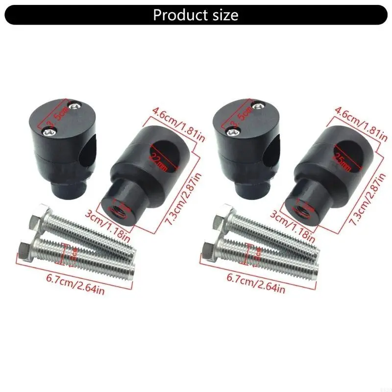 R53D Adjustable Motorcycle Handlebar Risers Clamp Aluminum Adapter For Dirt Pit Bike