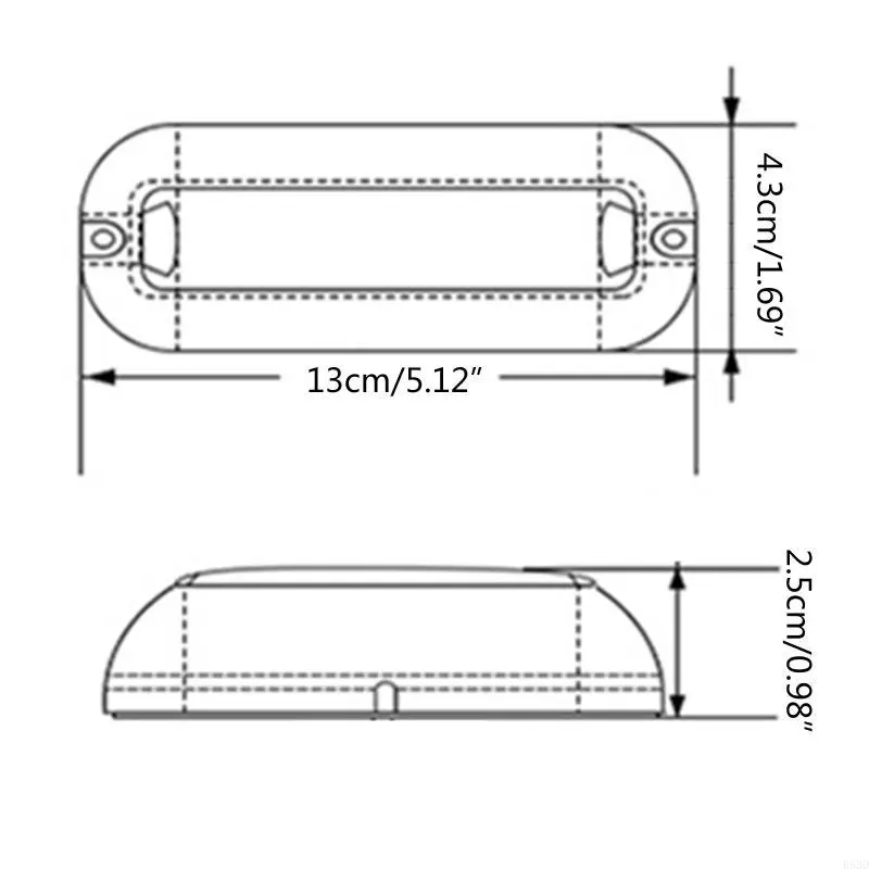 R53D Marine LED Boat Underwater Pontoon Transom Light 42 LED Polished Stainless Steel Housing Waterproof IP68 Surface Mount