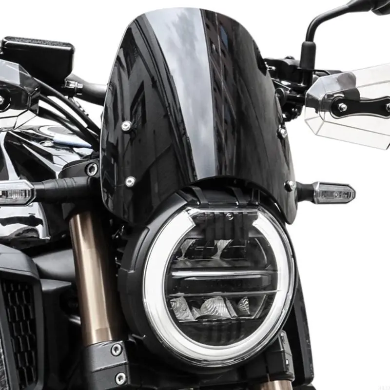 R53D Motorcycle Universal Windshield Clamp-On Variable Windscreen Spoiler for CB650R