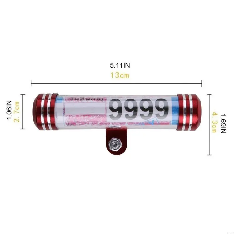 R53D Waterproof Universal Motorcycle Disc Registration Label Stand Holder for Scooter Tube Tax Disc Registration Label Stand