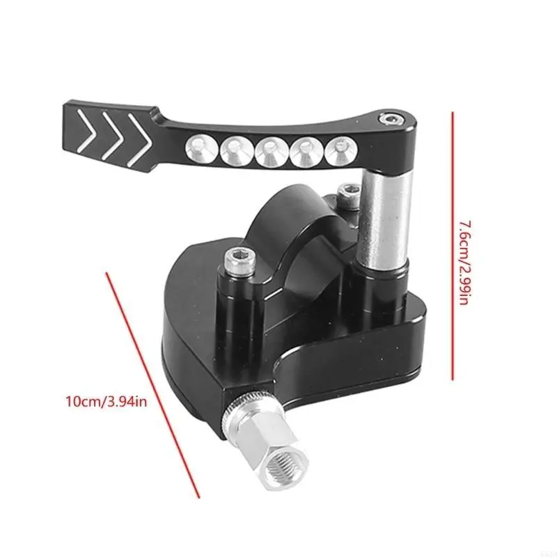 R53D Universals 7/8" 22mm Motorbike Throttle Lever Thumb Control Assembly for ATVs Quads Black Aluminum Throttle Adapter