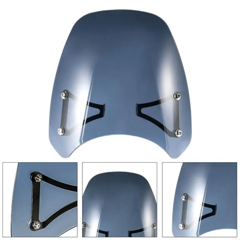 R53D Motorcycle Universal Windshield Clamp-On Variable Windscreen Spoiler for CB650R