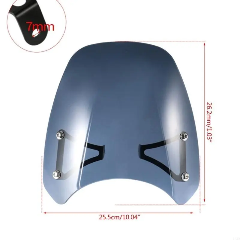 R53D Motorcycle Universal Windshield Clamp-On Variable Windscreen Spoiler for CB650R