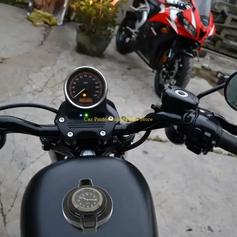 R53D Motorcycle Gas For XL883 1200 Tanks Cover with Clock