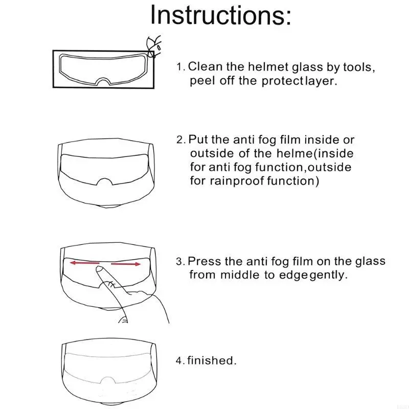 R53D Rainproof Motorcycle Helmet Anti-Fog Lens Film for K3 K4 HJC MT Visor Shield