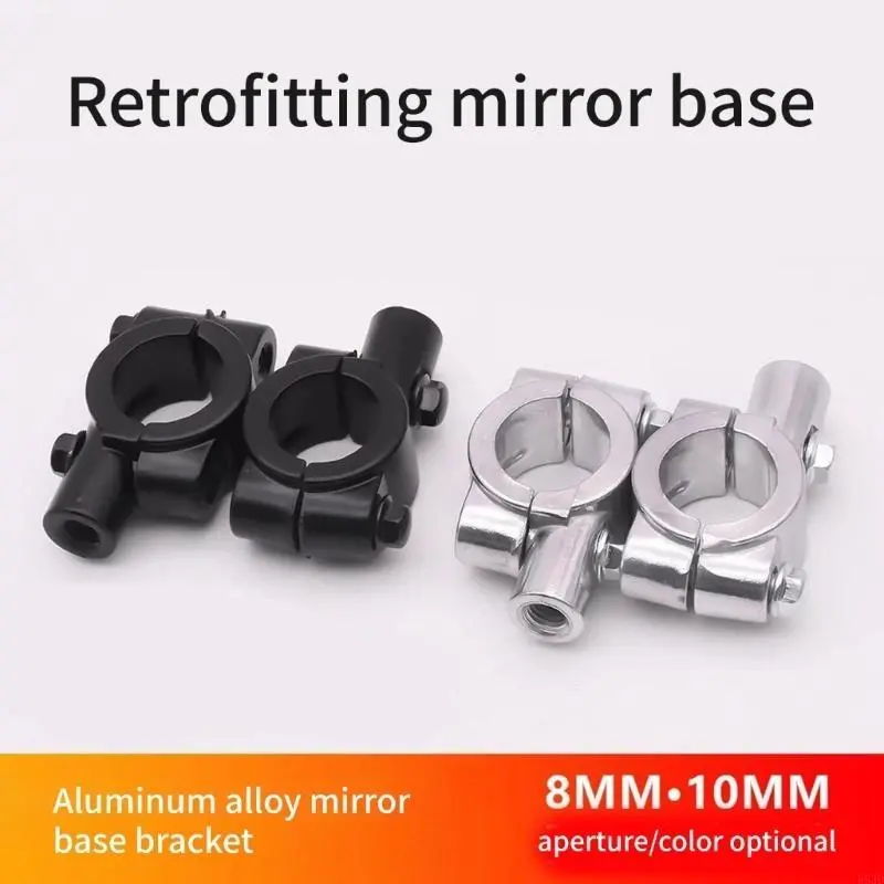 R53D Sturdy Motorcycle Mirror Clamp Handlebar Bracket Enhances Safety and Aesthetics with Easy Adjustability for Safe Ride 2x