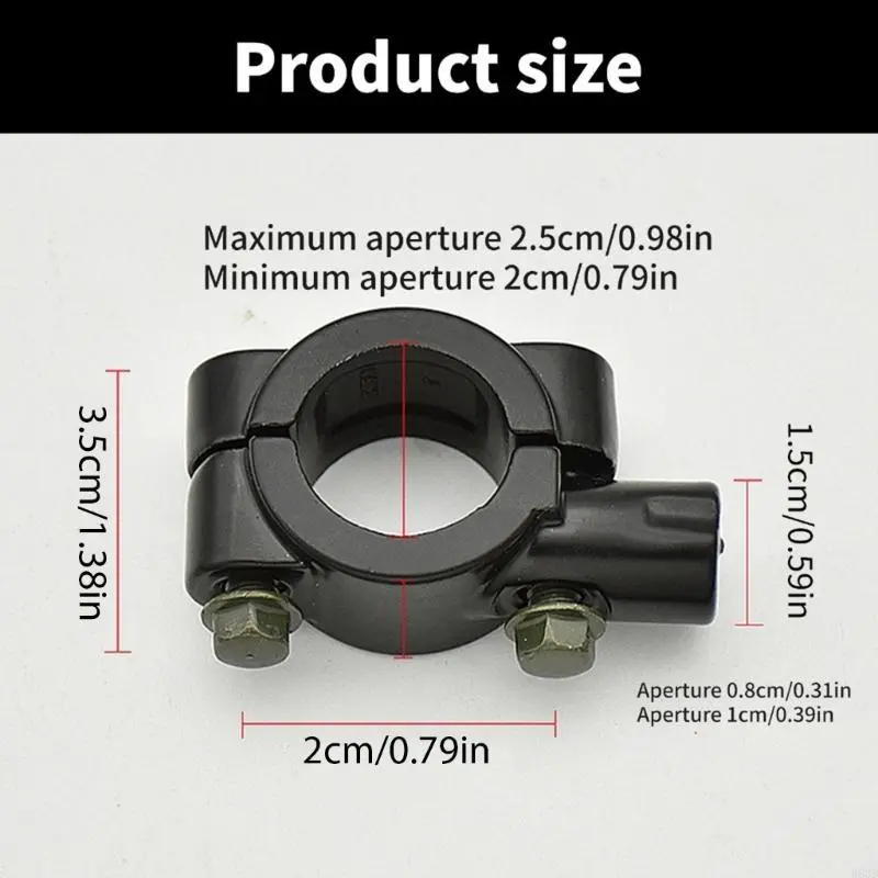 R53D Sturdy Motorcycle Mirror Clamp Handlebar Bracket Enhances Safety and Aesthetics with Easy Adjustability for Safe Ride 2x