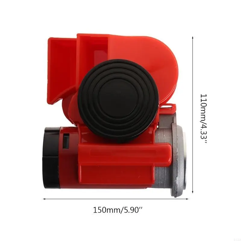 R53D 12V Loud Car 150DB Super Loud Snail Electric Air Horn Double Tone Marine 8A