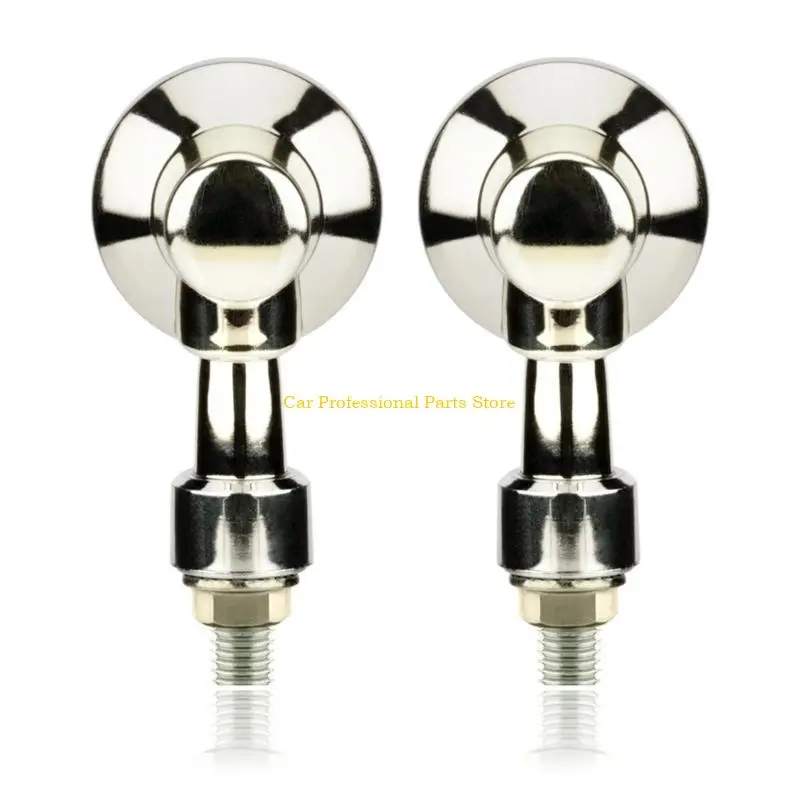 R53D 2Pcs Motorcycle Turn Lights for GN/CG125 Universal Replacement Vintage Round Turn Lamp Amber Flashers