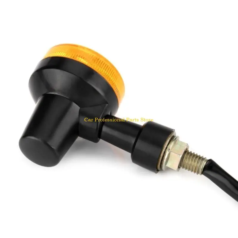 R53D 2Pcs Motorcycle Turn Lights for GN/CG125 Universal Replacement Vintage Round Turn Lamp Amber Flashers