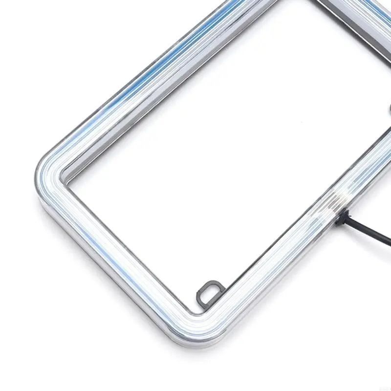 R53D Upgrades LED Motorcycle License Plate Frame Light Waterproof Easy Installs LED License Plate Bracket Enhanceds Visibility