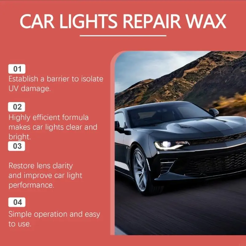 R53D Car Headlight Polishing Agent Scratch Remover Repair Headlight Renewal Liquid Headlight Restoration Car Detailing