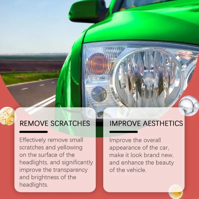 R53D Car Headlight Polishing Agent Scratch Remover Repair Headlight Renewal Liquid Headlight Restoration Car Detailing