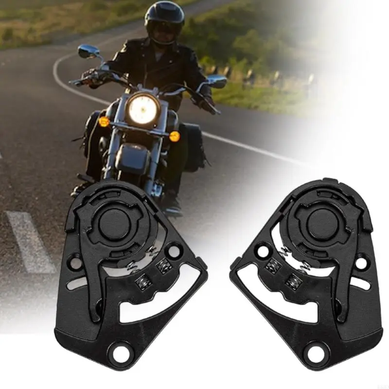 R53D 1 Pair Face Shield Windshield Visors Base with Screw Motorcycle Helmets Visors Base Plate for Shaft 540 Replacement Part