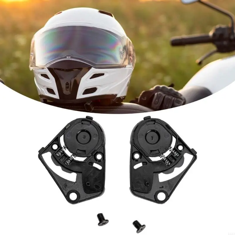 R53D 1 Pair Face Shield Windshield Visors Base with Screw Motorcycle Helmets Visors Base Plate for Shaft 540 Replacement Part