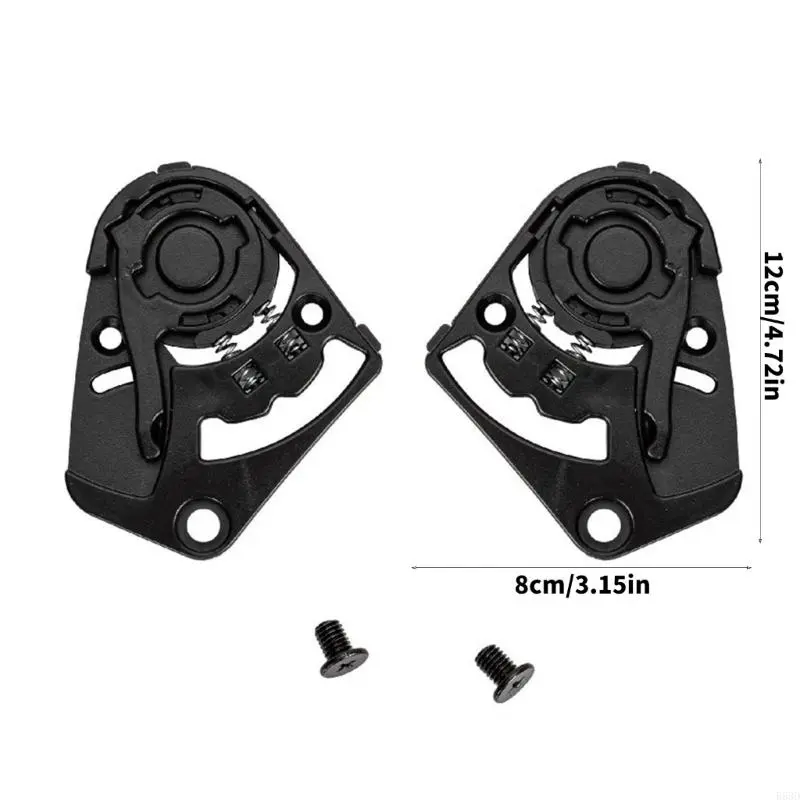 R53D 1 Pair Face Shield Windshield Visors Base with Screw Motorcycle Helmets Visors Base Plate for Shaft 540 Replacement Part