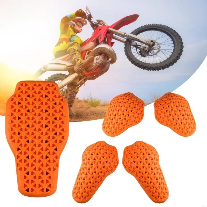 R53D Breathable Motorcycle Jackets Elbow Knee Shoulder Pads Insert Armors Equipment Set Protective Pads For Bikers 5pcs/set