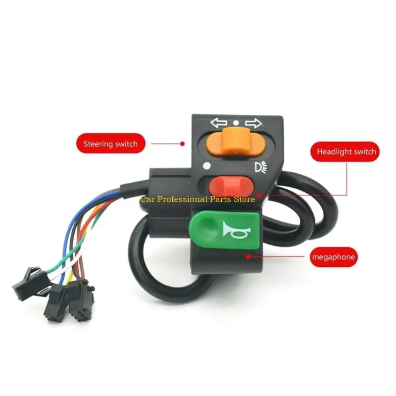 R53D Multiunction Motorcycle Electric Scooter Switch Button for CLICK125 150 Horn Turn Headlight Quick Safe Operation