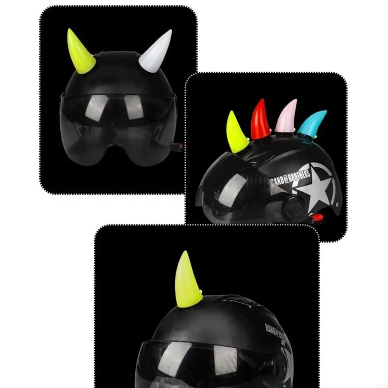 R53D Helmet Devil Horn Motorcycle Electric Bike Car Styling Decoration Helmet Sticker