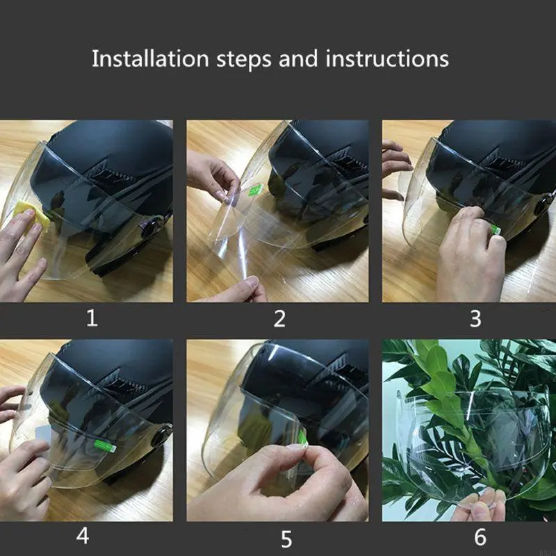 R53D Helmet Visor Film Anti-rain Waterproof Insert Lens Sticker Shield Safety Driving