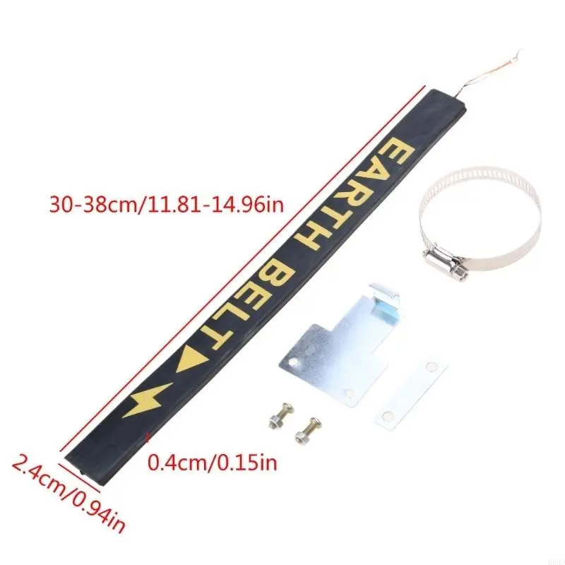 R53D Grounding Current Strap Metal Electrostatic Belt Warning Reflective Tape for Car