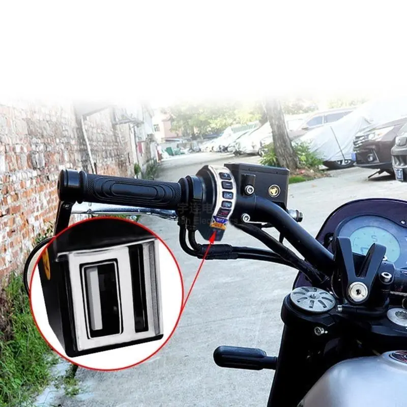 R53D Speaker Scooter ATV UTV Motorcycle Handlebar Stereo Bluetooth-compatible Waterproof Amplifier MP3 FM Radio Speaker