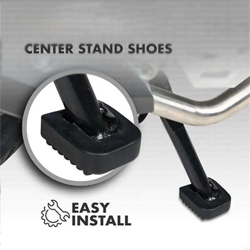 R53D Motorcycle Kickstand Pad General Fit Parking Extender Foot Side Stand Extension Sleeve Upgrades for Most Motorcycles