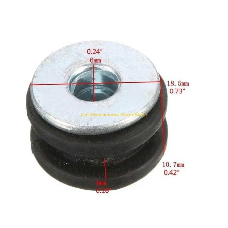 R53D 10Pcs Shockproof Gasket Machinery Motorcycle Rubber Washer Grommets Bolt