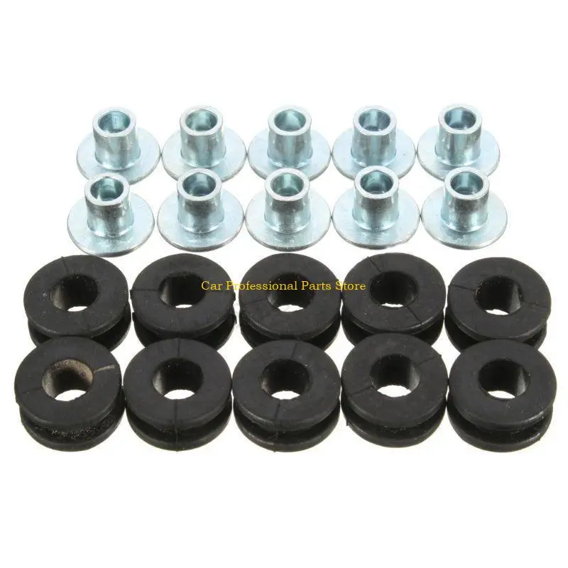 R53D 10Pcs Shockproof Gasket Machinery Motorcycle Rubber Washer Grommets Bolt
