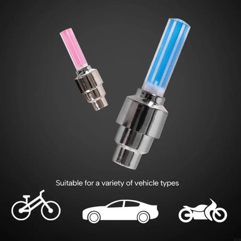 R53D Luminous Lights Plastic Valves Bike Valves Valves Stem for Auto
